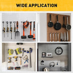 ELEAD 66-Piece 2/4/6 Inch Extra Thick Pegboard Hooks, Heavy Duty Peg Board Organizer Accessories, Peg Board Tool Hangers Fit 