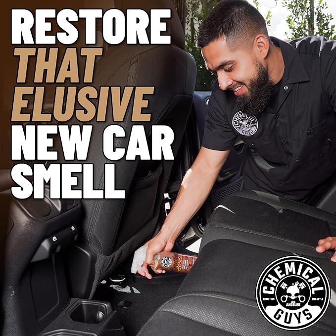 Chemical Guys AIR_300 New Car Scent and Leather Scent Combo Pack, Great for Cars, Trucks, SUVs, RVs & More, 16 fl oz (2 Items