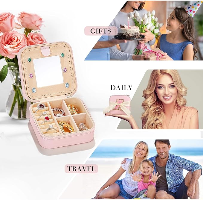 Parima Gifts for Girls - Gifts for Teen Girl Trendy Stuff, 6,7,8,9,10,11,12 Year Old Girl Birthday Gift Travel Jewelry Box Or