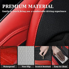 Coverado Car Seat Cover, Front Seat Cover, 2PCS Car Seat Protector, Seat Covers for Cars, Breathable Faux Leather Car Seat Cu