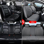 Coverado Front Seat Covers, Car Seat Cover, Gray Seat Covers for Cars, 2PCS Car Seat Protector,Waterproof Faux Leather Car Se