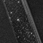 NBTEPEM Black Bling Car Floor Mats Full Set, Universal Fit Most Cars,SUV, Trucks, 4 pcs Sparkle Glitter Diamond Carpet for Women Girls with Anti-Slip Pad (Black Diamond)