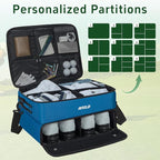 ANILD Golf Trunk Organizer, 2 Layer Golf Storage Case with Separate Ventilated Compartment for 2 Pair Shoes, for Balls, Tees,