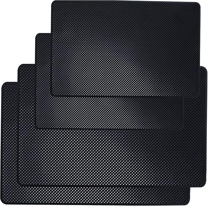 Car Dashboard Anti-Slip Mat, DaKuan 4 Packs 10.5" x 5.7" and 8" x 5.1" Sticky Non-Slip Dashboard Gel Latex Pad for Cell Phone