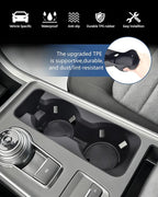 Cup Holder Inserts for Ford Explorer 2020-2024 Accessories, Non-Slip TPE Center Console Cup Holder Protector Organizer for Explorer Interior Accessories