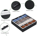 Joyoldelf Sock Drawer Organizer Divider Underwear Organizer 16-cell Fabric Dresser Drawer Organizers Storage Boxes for Socks 
