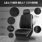 CAR PASS Leather Oxford Car Seat Covers Full Set, All-Weather Non-Slip Durable, Universal Fit for SUVs Sedans Trucks Vans Aut