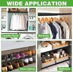 Expandable Closet Shelf, 16-67 Inches Metal Closet Rod Organizers and Storage Shelves Space Saving DIY Divider Separator for 