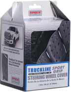 Superior 58-0470B Truckline Sport Grip Steering Wheel Cover, Black