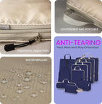 Compression Packing Cubes for Travel, Set of 10 Expandable Luggage Organizers with Shoe Bag, Lightweight Water-Resistant Suit