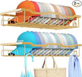 Nicetree Hat Racks for Baseball Caps Wall - Metal Hat Organizer for 48 Baseball Caps Holder, 2 Pack Hat Storage Organizer for