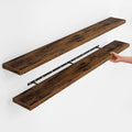 Fun Memories Floating Shelves for Wall, Rustic Wood Wall Mounted Shelves for Bathroom, Bedroom, Living Room and Kitchen, Stor