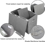 popoly 2 Pack Large Toy Box Chest with Lid, Collapsible Sturdy Toy Storage Organizer Boxes Bins Baskets for Kids, Boys, Girls