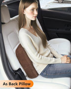 Car Desk for Laptop with Mouse Pad, Car Tablet Holder Back Seat for Kids, Car Tray Table for Front Seat Passenger, Portable Soft Pillow Stand for Vehicle Bed Sofa - Wood Grain