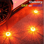 Marcala 6‑Pack LED Road Flares | DOT Compliant Emergency Lights for Vehicles with Batteries, Whistle & Case | Flares Emergenc