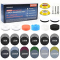 193Pcs 2 Inch Polishing Kit Hook and Loop Sanding Discs, Headlight Restoration Kit - 80 to 10000 Grits Wet Dry Sandpaper Buff