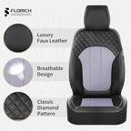 FLORICH Purple Seat Covers for Cars Front Seats Cover Mesh Leather Car Seat Covers Automotive Comfort & Protection Airbag-Com
