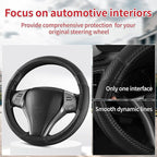 Non-Slip Car Nappa Leather Steering Wheel Cover,Universal Car Accessories Women Men Fit 14" 1/2-15" Suvs/Vans/Sedans/Cars/Tru