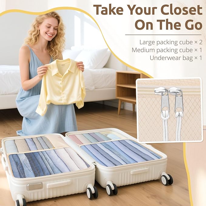 All-in-One 22 Pcs Packing Cubes for Travel Essentials –Includes Cubes,toothbrush covers，Silicone Bottle Cover,zipper bags, Ma
