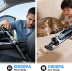 Cordless Handheld Car Vacuum Cleaner for Car Interior, Strong Suction Portable Vacuum for Pet Hair & Quick Home Cleaning, Rec