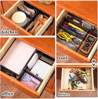 Vesici 80 Pcs Drawer Dividers Adjustable Plastic Organizer DIY Separators Storage Dividers for Socks, Underwear, Makeup, Tidy