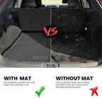 LASFIT Floor Mats and Cargo Liner for Ford Escape Gasoline 2020-2025 2026 (NOT for Hybrid Models) All Weather Protector TPE Custom Fit Car Floor Liners, 1st & 2nd Row & Trunk Set, 4PCS Black