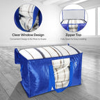 BALEINE 4-Pack Oversized Moving Bags with Reinforced Handles, Heavy-Duty Storage Tote Moving Supplies for Packaging, Camping 