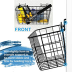 4 Pack Pegboard Baskets, Black Metal Shelves Hooks to 1/8" and 1/4" Hole Peg Boards, Peg Board Baskets Bins Set - Organize To