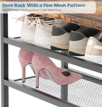 Shoe Rack,Freestanding Hidden Shoe Storage Organizer for Entryway, Shoe Bench Shelves for High Boot with Seat Cushion,Wood Sh