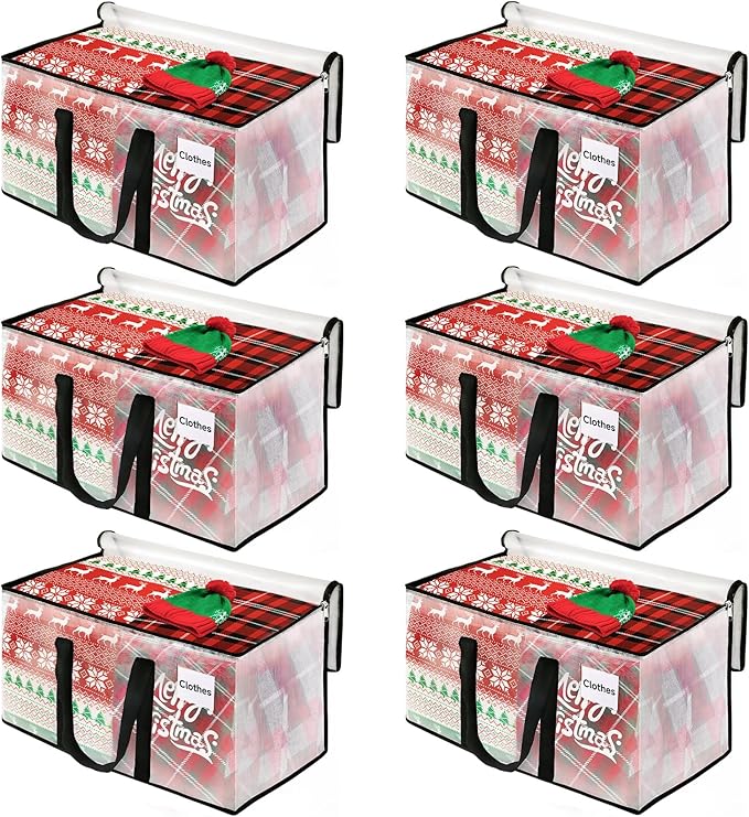 BlissTotes Clear Moving Bags Heavy Duty, 76L Extra Large Storage Bags with Zipper & Reinforced Handles, Waterproof PP Moving 
