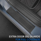 Floor Mats Set for 2017-2025 Mazda CX-5, All Weather TPE Backrest Mat Trunk Mat Cargo Liner Door Sill Guards Accessories for CX5 (Full Mats Set)
