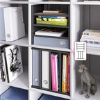 Ballucci 4-Tier Paper Sorter and File Organizer for Desk, Wood Mail Sorter, Fits into IKEA Kalax and ClosetMaid Cube Storage 