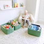 NaturalCozy Storage Baskets 16.8”x13”x7.6” Cotton Rope Woven Baskets for Organizing 3-Pack | Toy Storage Bins | Basket for Sh