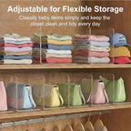 SortNStore Shelf Dividers for Closet Organization: 6" Tall x 10" Deep, Deeper Adhesive Separators Features Acrylic Material a