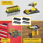 UNITEDPOWER Wall Mount Hand Tool Storage Set, Screwdriver Organizer, Pliers Holder, Hammer Rack, Metal Hardware Tray for Gara