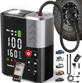 Tire Inflator Portable Air Compressor, SuperBars 3X Faster Air Pump with APP, 160PSI 48LPM Electric Tire Pump with 10400mAh Battery, 45W Faster Charging, Tire Inflator for Car SUV Pickup RV MPV Truck