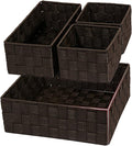 Posprica Woven Storage Baskets for Organizing, Small Baskets Cube Bin Container Tote Organizer Divider for Drawer, Closet, Sh