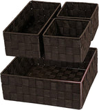 Posprica Woven Storage Baskets for Organizing, Small Baskets Cube Bin Container Tote Organizer Divider for Drawer, Closet, Sh
