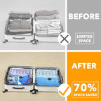 SpaceAid Travel Vacuum Bags for Luggage with Electric Pump, 24 Pack Vacuum Seal Bags for Clothing Travel, Space Saver Compres