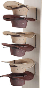 Taozun Cowboy Hat Rack - Cowboy Hat Holder DIY Hat Hangers for Wall Display, Black Hat Holder Organizer, 6 Pieces(A Beautiful
