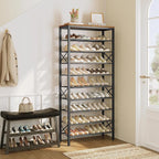 YATINEY 10 Tier Shoe Rack, Large Capacity Shoe Storage Organizer Holds 40 Pairs, Sturdy and Stable, for Entryway, Hallway, Cl