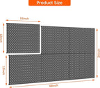 TORACK 6 PCS 12x16 in Metal Boards for Garage, Workbench, Tool Organizer Pegboard with 1/8" & 1/4" Holes, Modular Wall-Mounte