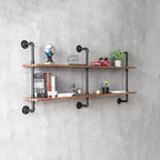 Floating Shelves for Wall Laundry Room Shelves Bookshelf Industrial Pipe Shelving Shelf Real Wood Planks 60 inch Rustic Wall 