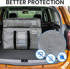 TAILI 2 Tier Extra Large Moving Bags, 4 Pack Silver Heavy Duty Totes for Storage with Visible Window, Wrap Around Handles, St