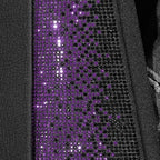 CAR PASS Bling Diamond Leather Car Seat Covers Full Seats Interior Sets, Waterproof Shining Glitter Sparkly Crystal Universal