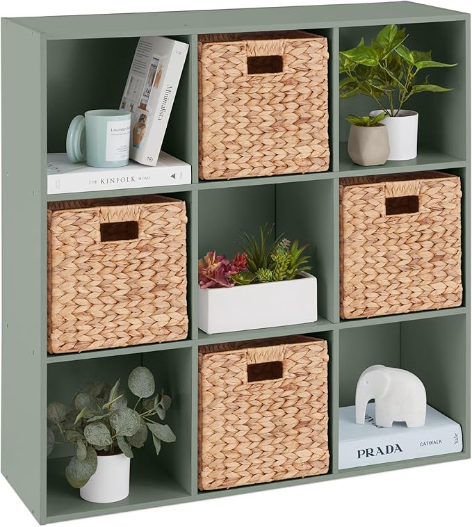 Best Choice Products Kids Bookcase 9-Cube Storage Organizer, 13.5in Shelf Opening, Bookshelf, Toy Storage, Customizable w/ 3 