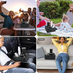 Car Cup Holder, Back Seat Car Organizer, Truck Bed Organizer, Couch Cup Holder Expander for Sofa Bed, Boat Tray, Organizer Holds Drinks, Snacks, Cell, Phone for Boat Sofa Truck