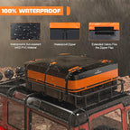 Maelstrom Rooftop Cargo Carrier,Car Roof Bag,21 Cubic Feet Waterproof Roof Rack Cargo Carrier,Tear Resistant Vehicle Cargo Carrier,Black with Orange