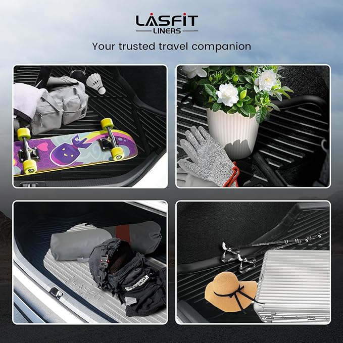 LASFIT Cargo Mat for Subaru Crosstrek 2016-2017/XV Crosstrek 2013-2015/Impreza 2012-2016(Impreza not fit Seden),All Weather TPE Custom Fit Easy Clean Durable Trunk Mat for Subaru Cargo Liner,Black