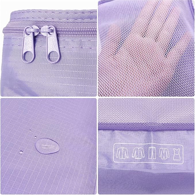 Packing cubes for Travel Luggage Organizer Bags 6 Set Packing Cubes for Suitcases Travel Essentials for Carry on Mesh Suitcas